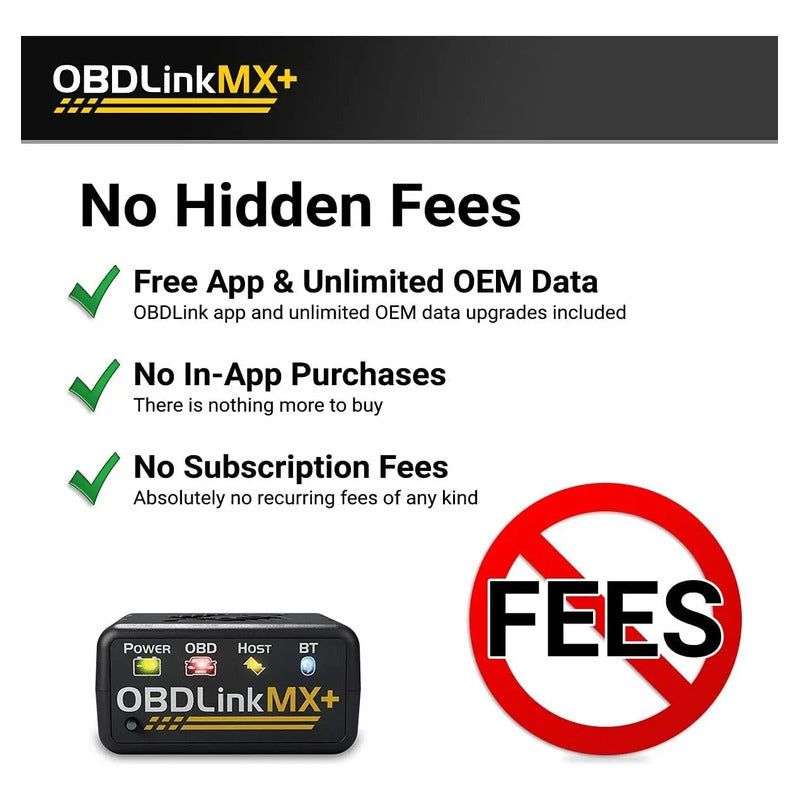 Scanner OBD2 Bluetooth OBDLink MX+ com cabo de 16 pinos para motos BMW