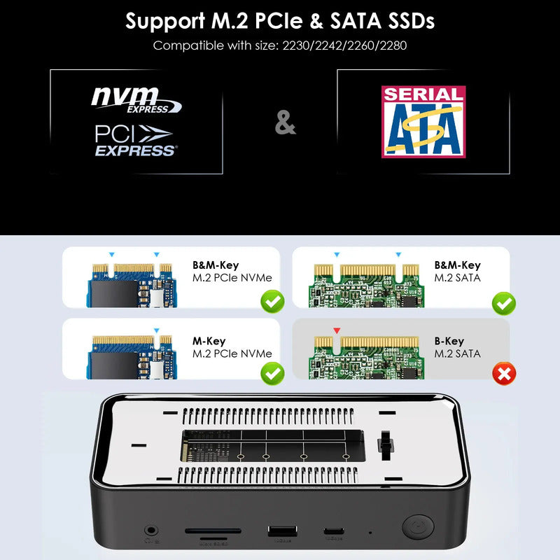 Dock Station Wavlink WL-UMD23M 13 em 1 com SSD M.2 e Triplo Monitor 4K