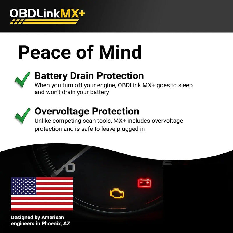 Scanner OBD2 Bluetooth OBDLink MX+ com cabo de 16 pinos para motos BMW