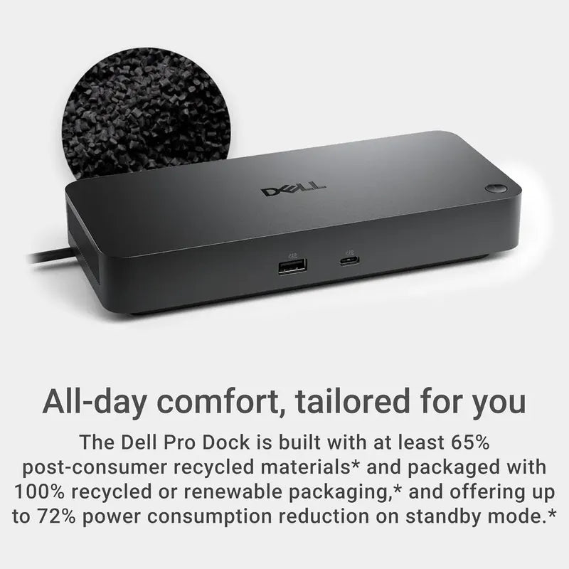 Dell Pro Dock WD25 com Fonte 130 W – até 4 Monitores e Rede 2,5 GbE